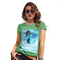 Womens Novelty T Shirt Paradise Livin' Women's T-Shirt Small Green