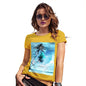 Womens Novelty T Shirt Paradise Livin' Women's T-Shirt Large Yellow