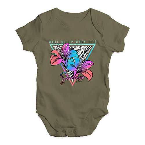 Wake Me Up When It's Summer Baby Unisex Baby Grow Bodysuit