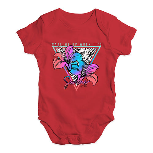 Wake Me Up When It's Summer Baby Unisex Baby Grow Bodysuit