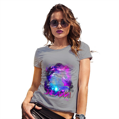 Funny T Shirts For Women Purple Dream Unicorn Women's T-Shirt Small Light Grey