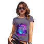Womens Novelty T Shirt Christmas Purple Dream Unicorn Women's T-Shirt Large Plum