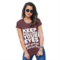 Funny Tee Shirts For Women Keep Rolling Your Eyes Women's T-Shirt Small Burgundy