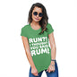 Womens Humor Novelty Graphic Funny T Shirt I Thought You Said Rum! Women's T-Shirt Large Green