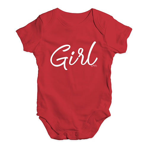 Girl Script Writing Baby Unisex Baby Grow Bodysuit