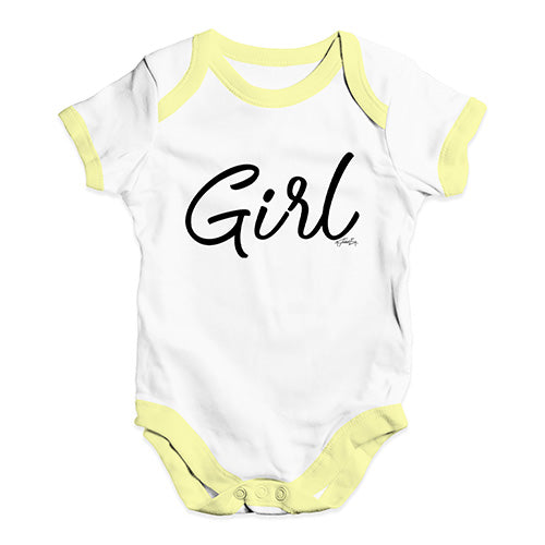 Girl Script Writing Baby Unisex Baby Grow Bodysuit