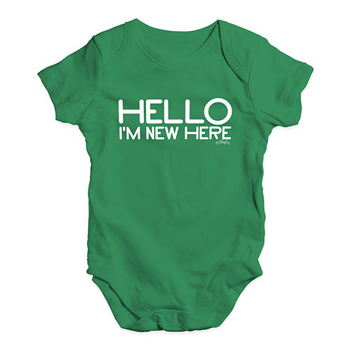 Hello I'm New Here Baby Unisex Baby Grow Bodysuit