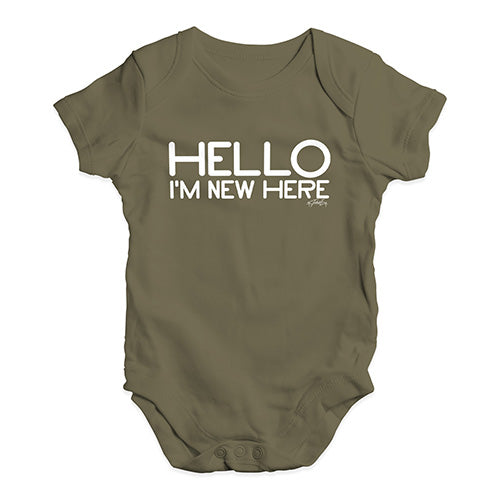 Hello I'm New Here Baby Unisex Baby Grow Bodysuit