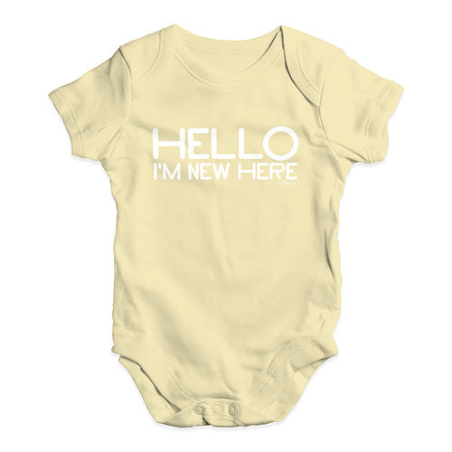 Hello I'm New Here Baby Unisex Baby Grow Bodysuit