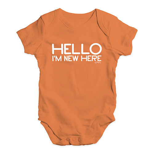 Hello I'm New Here Baby Unisex Baby Grow Bodysuit