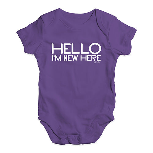 Hello I'm New Here Baby Unisex Baby Grow Bodysuit