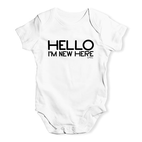 Hello I'm New Here Baby Unisex Baby Grow Bodysuit