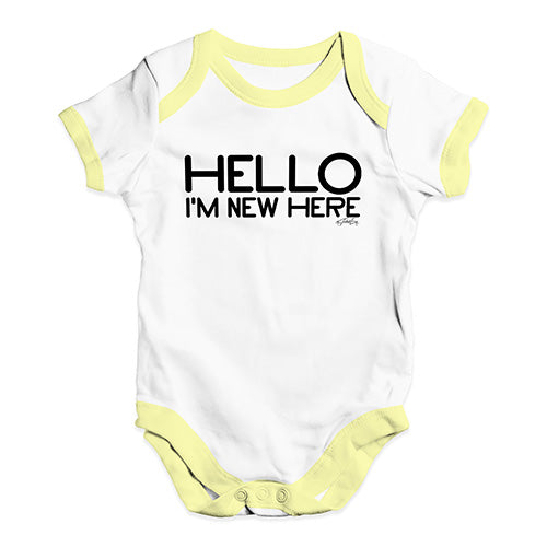 Hello I'm New Here Baby Unisex Baby Grow Bodysuit