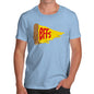 Novelty Tshirts Men Funny Pizza BFFs Men's T-Shirt Medium Sky Blue