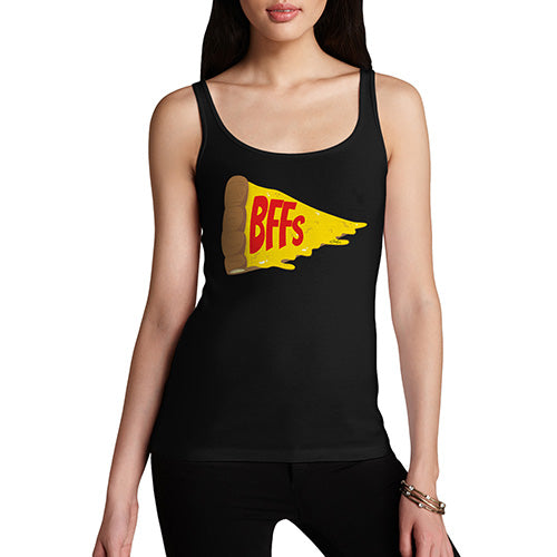 Womens Novelty Tank Top Christmas Pizza BFFs Women's Tank Top Large Black