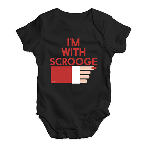 Bodysuit Baby Romper I'm With Scrooge Baby Unisex Baby Grow Bodysuit 18 - 24 Months Black