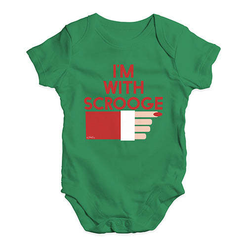 Funny Infant Baby Bodysuit I'm With Scrooge Baby Unisex Baby Grow Bodysuit New Born Green