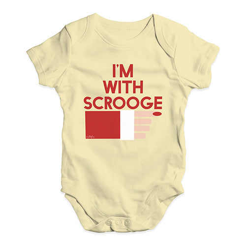 Baby Boy Clothes I'm With Scrooge Baby Unisex Baby Grow Bodysuit 3 - 6 Months Lemon