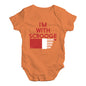 Baby Onesies I'm With Scrooge Baby Unisex Baby Grow Bodysuit 3 - 6 Months Orange