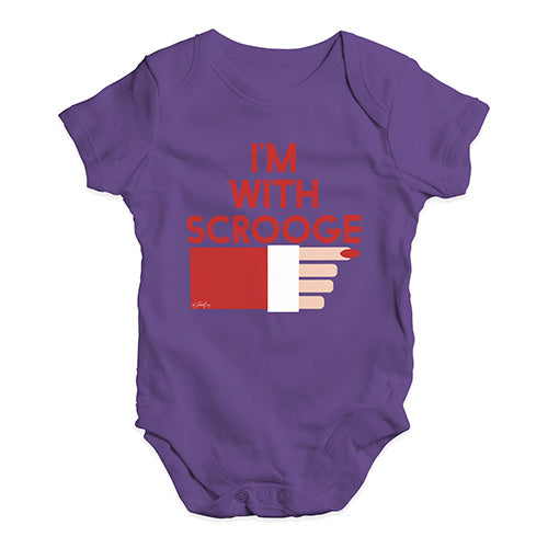Baby Boy Clothes I'm With Scrooge Baby Unisex Baby Grow Bodysuit 12 - 18 Months Plum