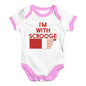Baby Boy Clothes I'm With Scrooge Baby Unisex Baby Grow Bodysuit New Born White Pink Trim