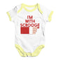 Baby Onesies I'm With Scrooge Baby Unisex Baby Grow Bodysuit 18 - 24 Months White Yellow Trim
