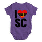 Baby Boy Clothes I Heart SC Santa Claus Baby Unisex Baby Grow Bodysuit 6 - 12 Months Plum