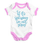 Funny Infant Baby Bodysuit Onesies If It's Snowing I'm Not Going Baby Unisex Baby Grow Bodysuit 18 - 24 Months White Pink Trim