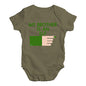 Funny Infant Baby Bodysuit My Brother Is An Elf Baby Unisex Baby Grow Bodysuit New Born Khaki