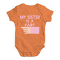 Cute Infant Bodysuit My Sister Is A Fairy Baby Unisex Baby Grow Bodysuit New Born Orange