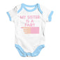 Baby Girl Clothes My Sister Is A Fairy Baby Unisex Baby Grow Bodysuit 0 - 3 Months White Blue Trim