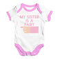 Baby Onesies My Sister Is A Fairy Baby Unisex Baby Grow Bodysuit 6 - 12 Months White Pink Trim