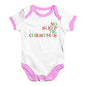 Bodysuit Baby Romper No Sleep Til Christmas Baby Unisex Baby Grow Bodysuit 12 - 18 Months White Pink Trim