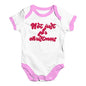 Funny Infant Baby Bodysuit Not Just For Christmas Baby Unisex Baby Grow Bodysuit New Born White Pink Trim