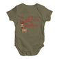 Funny Baby Clothes I Got Here On My Reindeer Baby Unisex Baby Grow Bodysuit 18 - 24 Months Khaki