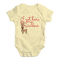 Bodysuit Baby Romper I Got Here On My Reindeer Baby Unisex Baby Grow Bodysuit 3 - 6 Months Lemon