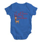 Funny Baby Bodysuits I Got Here On My Reindeer Baby Unisex Baby Grow Bodysuit New Born Royal Blue