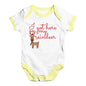 Funny Baby Onesies I Got Here On My Reindeer Baby Unisex Baby Grow Bodysuit 0 - 3 Months White Yellow Trim