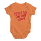 Baby Boy Clothes Santa's On His Way Baby Unisex Baby Grow Bodysuit 3 - 6 Months Orange