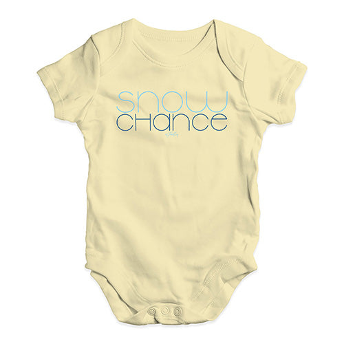 Baby Onesies Snow Chance Baby Unisex Baby Grow Bodysuit 3 - 6 Months Lemon