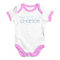 Funny Baby Clothes Snow Chance Baby Unisex Baby Grow Bodysuit 0 - 3 Months White Pink Trim