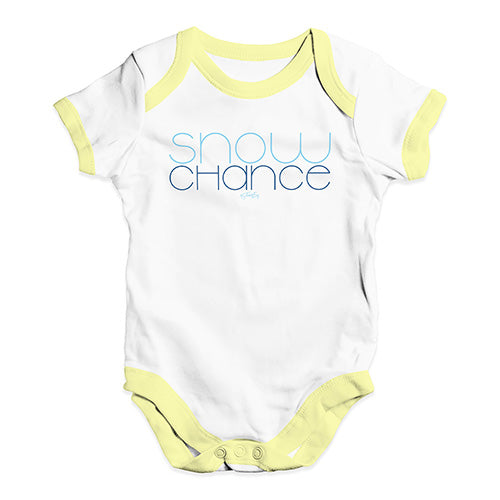 Bodysuit Baby Romper Snow Chance Baby Unisex Baby Grow Bodysuit New Born White Yellow Trim