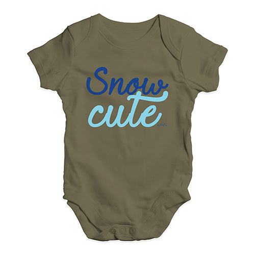 Bodysuit Baby Romper Snow Cute Baby Unisex Baby Grow Bodysuit 12 - 18 Months Khaki