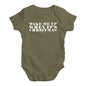 Baby Onesies Wake Me Up When It's Christmas Baby Unisex Baby Grow Bodysuit 3 - 6 Months Khaki