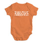 Baby Boy Clothes Wake Me Up When It's Christmas Baby Unisex Baby Grow Bodysuit 6 - 12 Months Orange