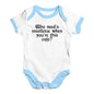 Baby Onesies Who Needs Mistletoe Baby Unisex Baby Grow Bodysuit 0 - 3 Months White Blue Trim