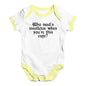 Cute Infant Bodysuit Who Needs Mistletoe Baby Unisex Baby Grow Bodysuit 12 - 18 Months White Yellow Trim