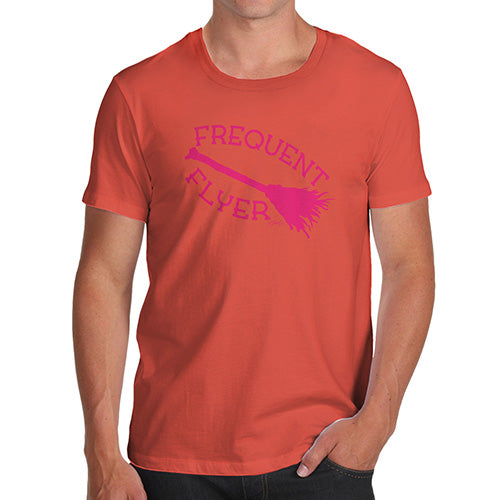 Funny T-Shirts For Men Frequent Flyer Men's T-Shirt Medium Orange