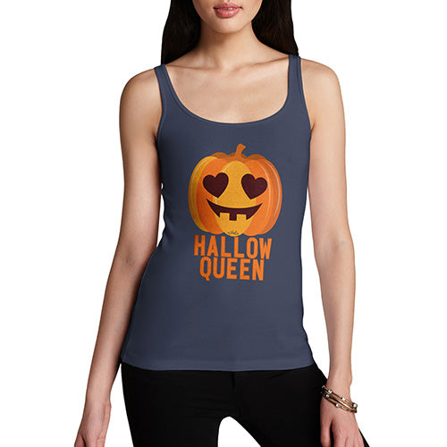 Womens Funny Tank Top Hallow Queen Women's Tank Top Medium Navy