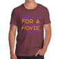 Novelty Tshirts Men Funny Halloween Movie Marathon Men's T-Shirt X-Large Burgundy